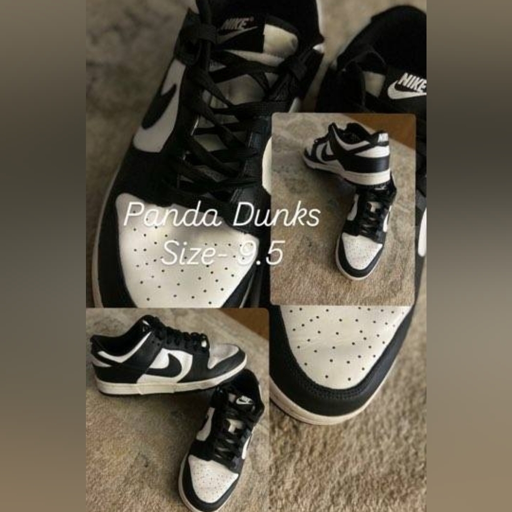 Nike Black and White Dunks Sneakers